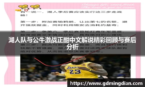 湖人队与公牛激战正酣中文解说精彩回顾与赛后分析
