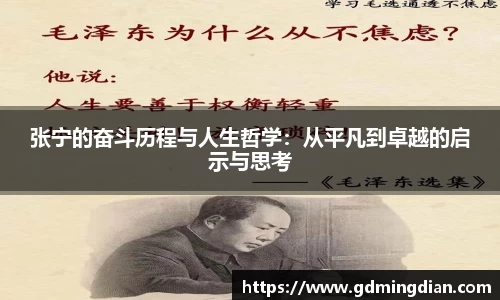 张宁的奋斗历程与人生哲学：从平凡到卓越的启示与思考